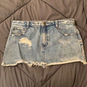 Denim mini skirt, size 8